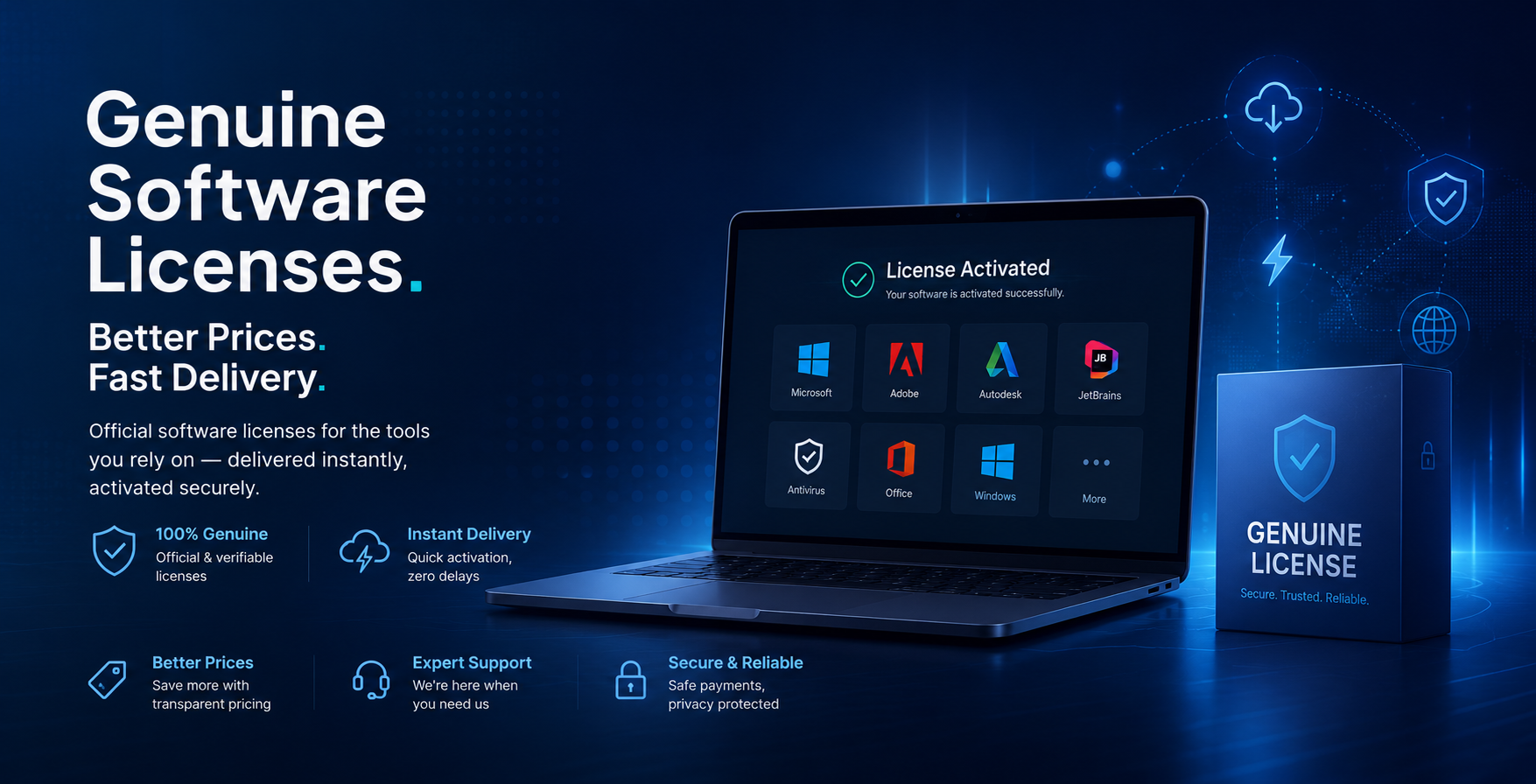 Genuine software licenses, better prices, fast delivery